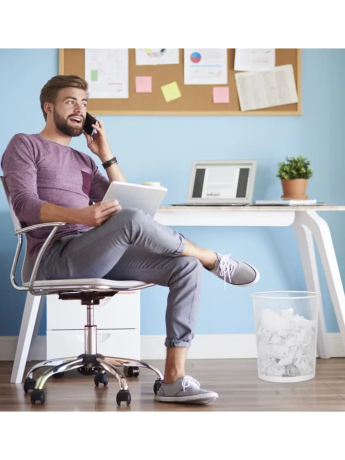 Papierkorb in Weiß - Ø 29,5 cm