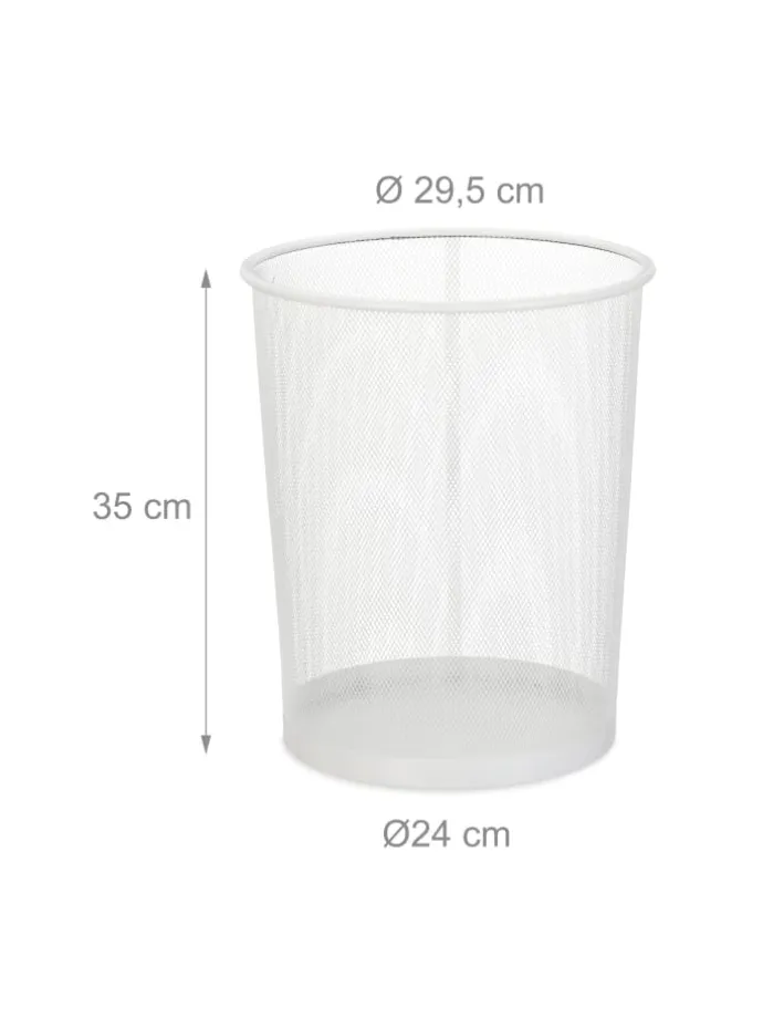 Papierkorb in Weiß - Ø 29,5 cm
