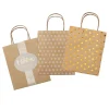 Papiertüten "X-Mas" in Natur/ Gold - 12 Stück