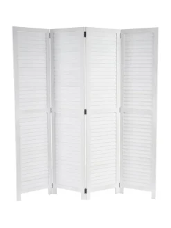 Paravant C30 im Shabby-Look, Weiß