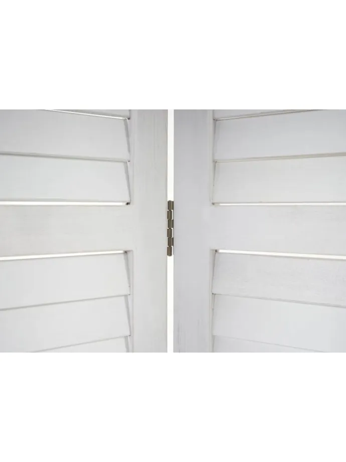 Paravant C30 im Shabby-Look, Weiß