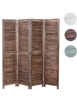 Paravant C30 im Shabby-Look, Braun