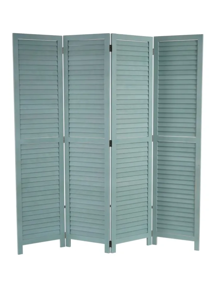 Paravant C30 im Shabby-Look, Grün