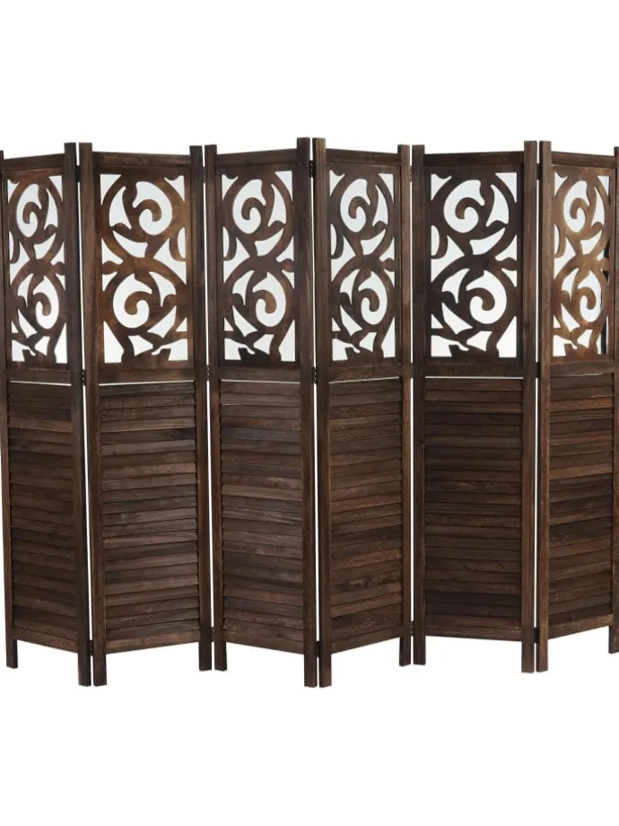 Paravant Izmir mit Ornamente, 170x241x2cm, braun