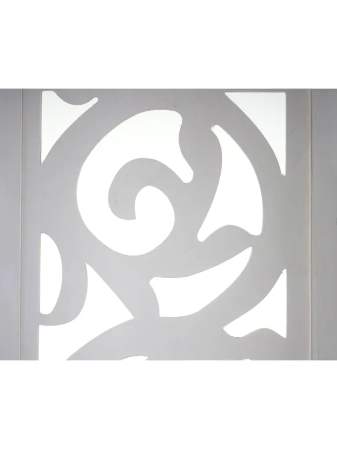 Paravant Izmir mit Ornamente, 170x241x2cm, weiß