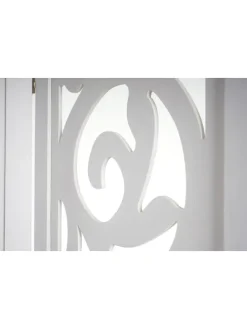 Paravant Izmir mit Ornamente, 170x241x2cm, weiß