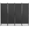 Paravent 4 tlg. 173 cm in Grau