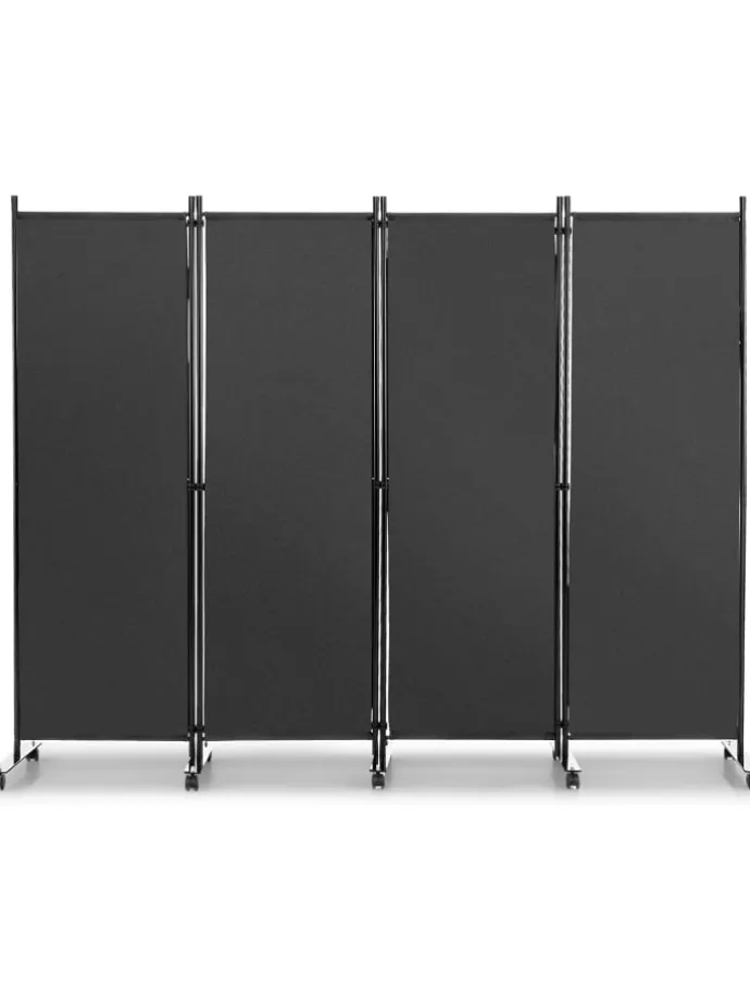 Paravent 4 tlg. 173 cm in Grau