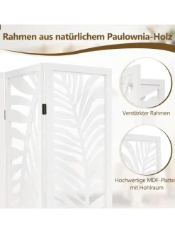 Paravent 170 x 121cm in Weiß