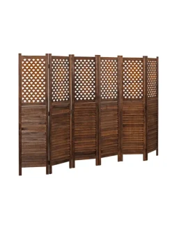 Paravent A84 mit Ornamente, Braun