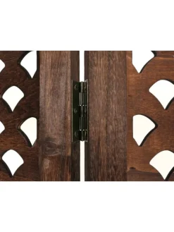 Paravent A84 mit Ornamente, Braun