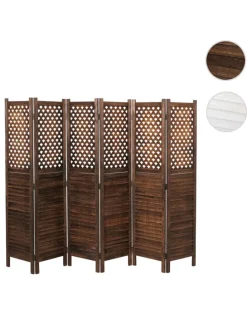 Paravent A84 mit Ornamente, Braun