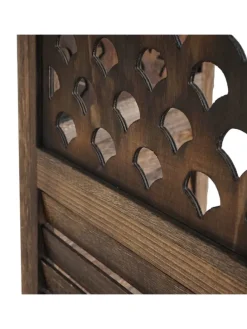 Paravent A84 mit Ornamente, Braun