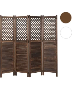 Paravent A84 mit Ornamente, Braun