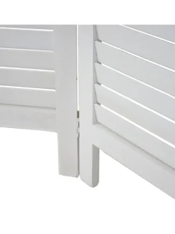 Paravent A84 mit Ornamente, Weiß