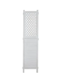 Paravent A84 mit Ornamente, Weiß