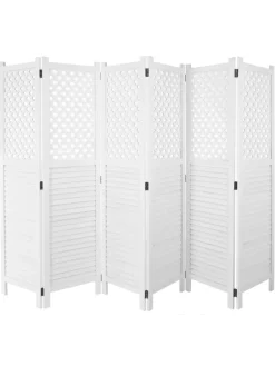 Paravent A84 mit Ornamente, Weiß