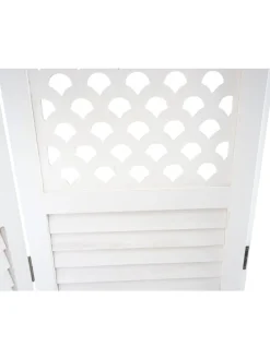 Paravent A84 mit Ornamente, Weiß