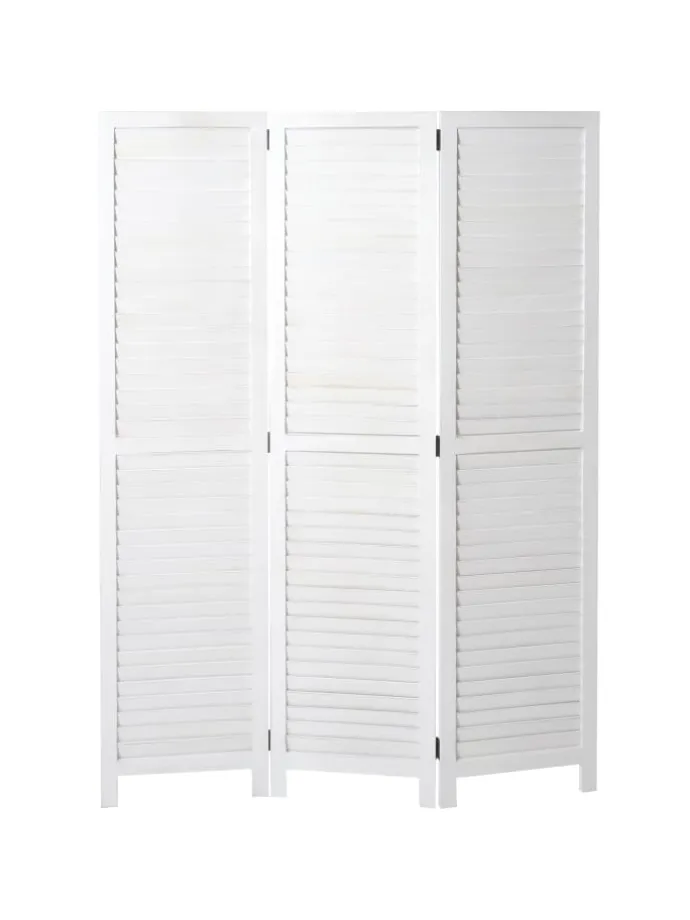 Paravent C30 im Shabby-Look, Weiß