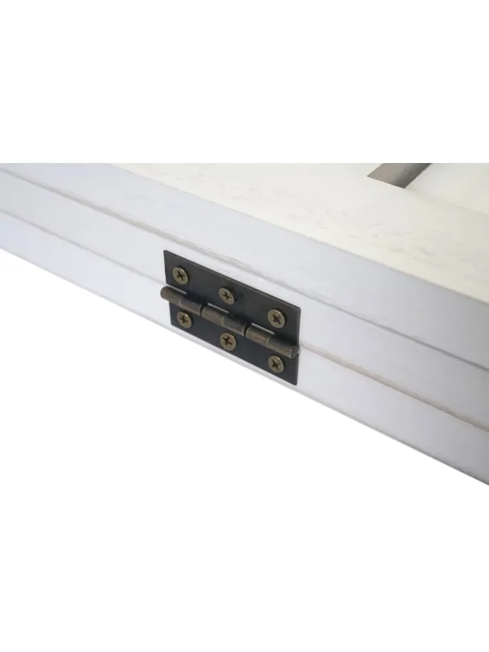 Paravent C30 im Shabby-Look, Weiß