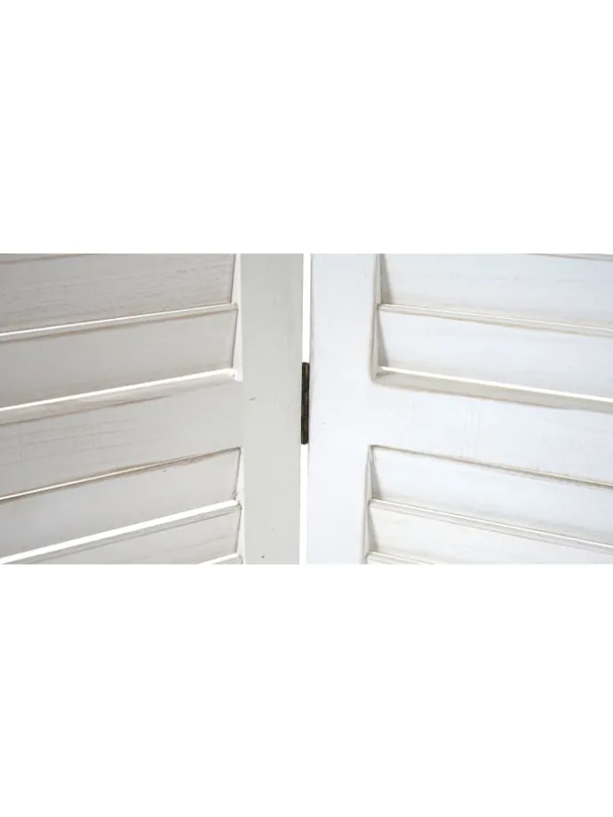 Paravent C30 im Shabby-Look, Weiß