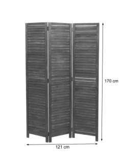 Paravent C30 im Shabby-Look, Weiß