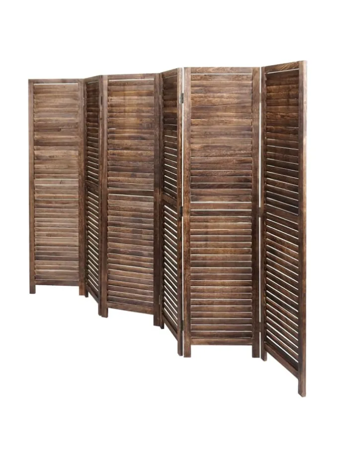 Paravent C30 im Shabby-Look, Braun