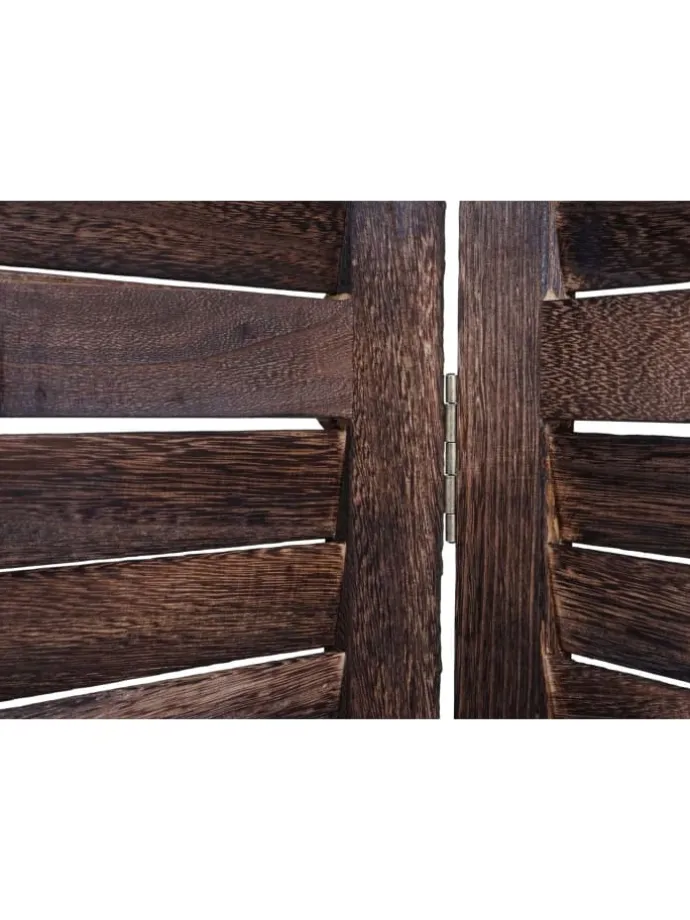 Paravent C30 im Shabby-Look, Braun