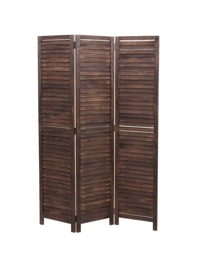 Paravent C30 im Shabby-Look, Braun