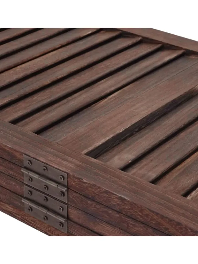 Paravent C30 im Shabby-Look, Braun