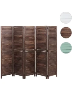 Paravent C30 im Shabby-Look, Braun