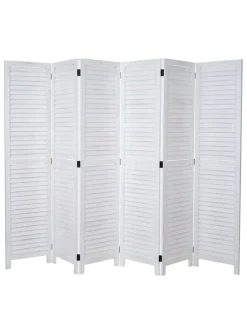 Paravent C30 im Shabby-Look, Weiß