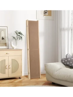 Paravent 170cm 3 tlg. Trennwand in Beige