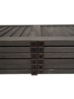 Paravent G30 im Shabby-Look, Grau-braun