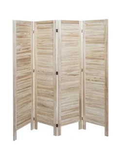 Paravent G30 im Shabby-Look, Hellbraun