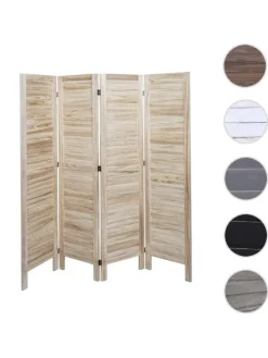 Paravent G30 im Shabby-Look, Hellbraun