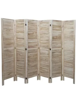 Paravent G30 im Shabby-Look, Hellbraun