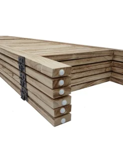 Paravent G30 im Shabby-Look, Hellbraun