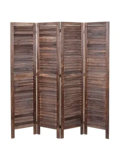 Paravent G30 im Shabby-Look, Braun