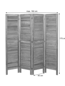 Paravent G30 im Shabby-Look, Braun