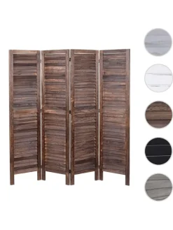 Paravent G30 im Shabby-Look, Braun