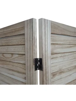 Paravent G30 im Shabby-Look, Hellbraun