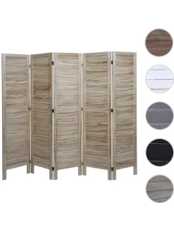 Paravent G30 im Shabby-Look, Hellbraun