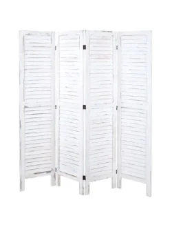Paravent G30 im Shabby-Look, Weiß