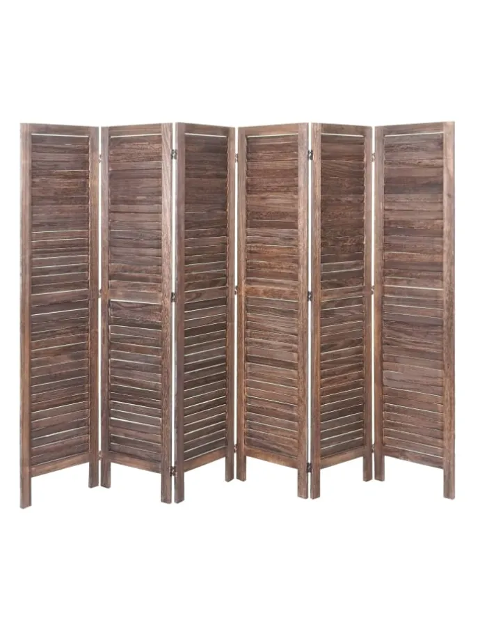 Paravent G30 im Shabby-Look, Braun