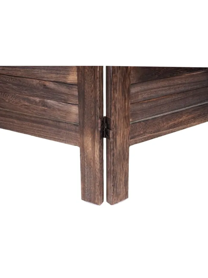 Paravent G30 im Shabby-Look, Braun