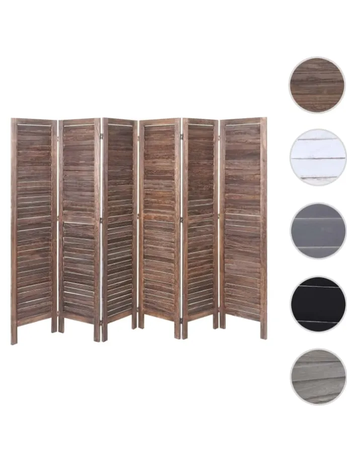 Paravent G30 im Shabby-Look, Braun