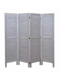 Paravent G30 im Shabby-Look, Grau