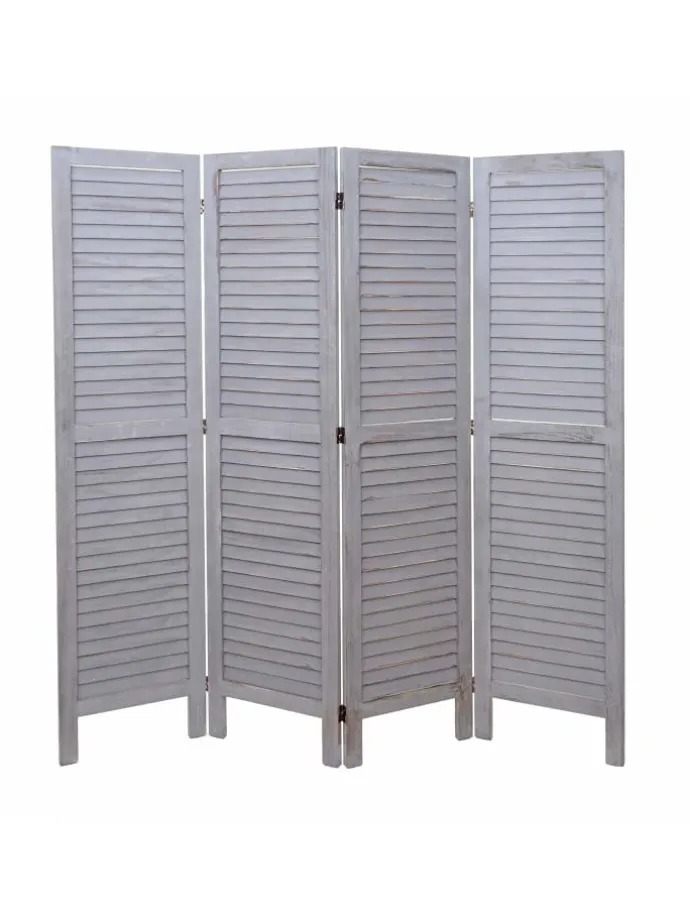 Paravent G30 im Shabby-Look, Grau