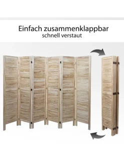 Paravent G30 im Shabby-Look, Grau